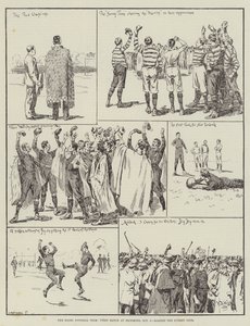 マオリサッカーチーム、リッチモンドでの最初の試合、10月3日、サリークラブとの対戦 作： William Barnes Wollen